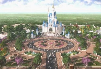 Área central do Magic Kingdom da Disney em Orlando