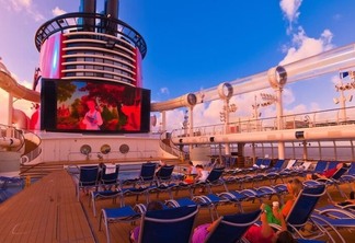 The new Disney Dream cruise ship, Disney Cruise Line, sailing between Florida and the Bahamas