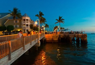 Sunset celebration, Mallory Square, Key West, Florida Keys, Florida USA