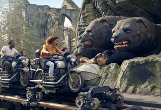 Criarturas na Hagrid's Magical Creatures Motorbike Adventure no Islands of Adventure em Orlando
