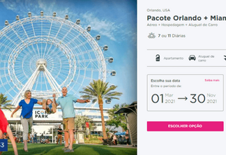 Pacote Hurb para Orlando e Miami por R$ 2.509