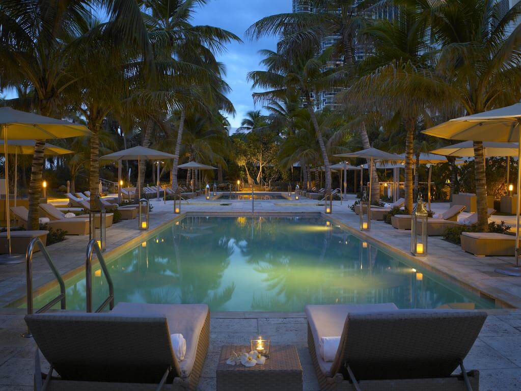 Hotel pool in Miami