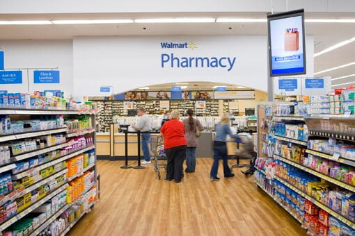 Sección de farmacia de Walmart en Orlando