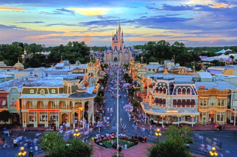 Principal rua de parque da Disney