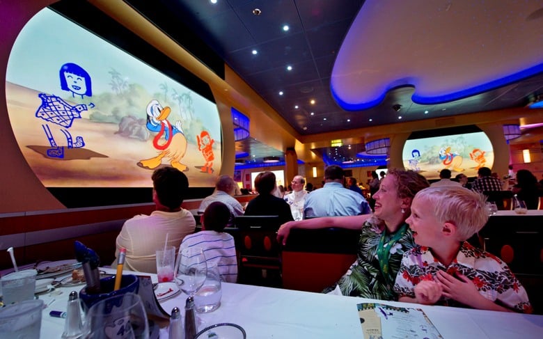 Restaurante do cruzeiro Magic da Disney