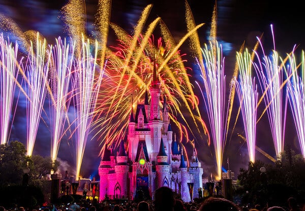 Show de fogos de artifício no Magic Kingdom da Disney Orlando