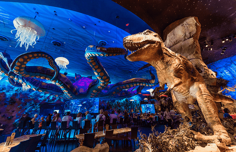 T-Rex no Disney Springs em Orlando