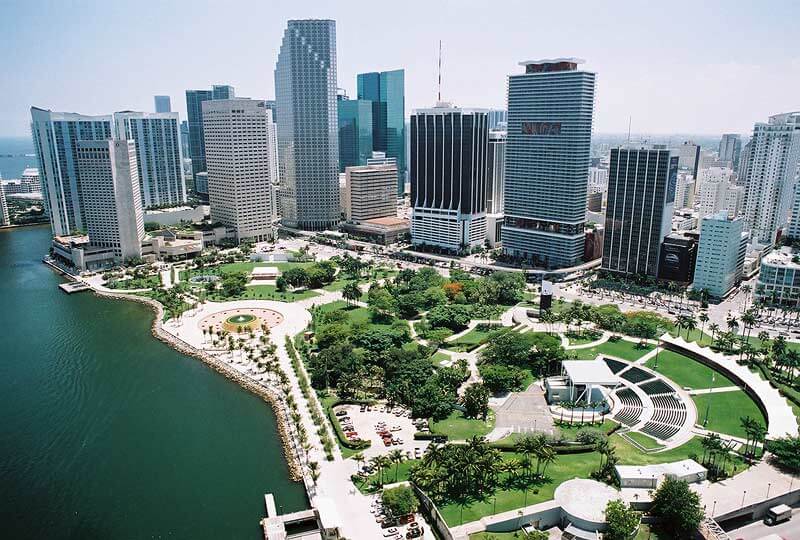 Vista do Bayfront Park em Miami