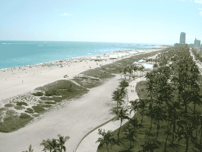 Praia do Lummus Park em Miami Beach