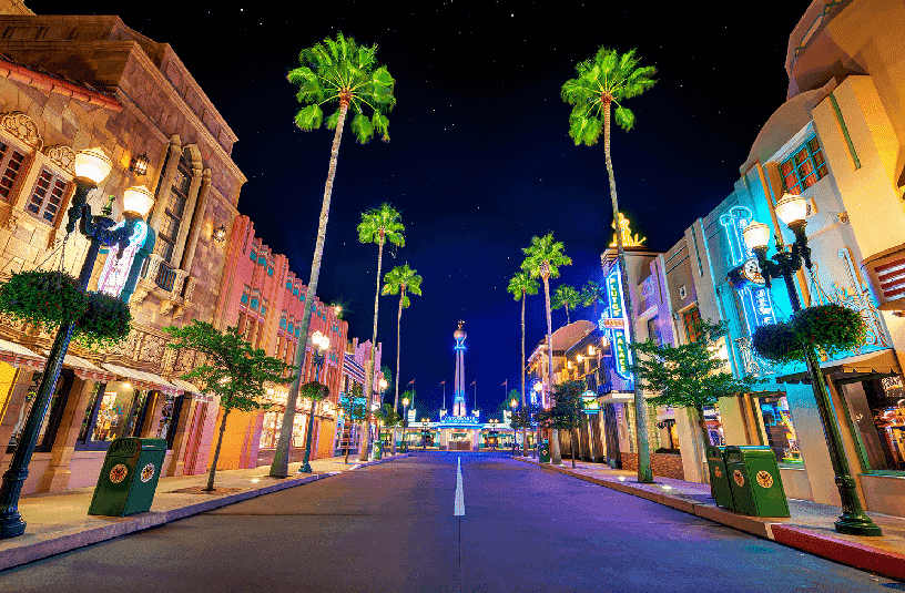 Noite no parque Hollywood Studios Orlando