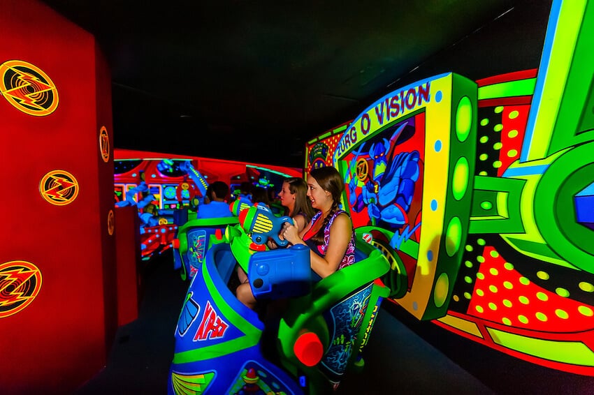 Atração Buzz Lightyear’s Space Ranger Spin no Disney Magic KIngdom Orlando