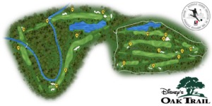 Mapa do Disney's Oak Trail Golf Course em Orlando