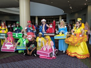 Cosplays de Mario na Feira MegaCon em Orlando