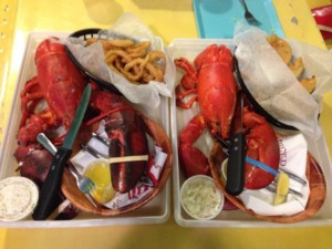 Prato do Jazzy’s Mainely Lobster & Seafood Company em Cocoa Beach