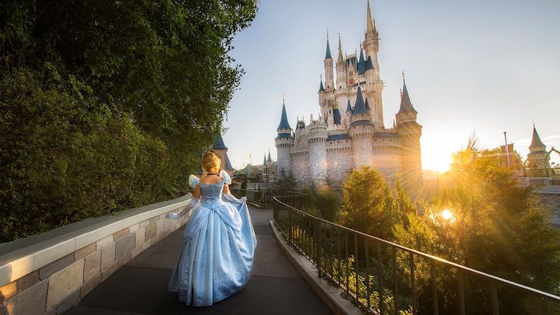 Cinderela no parque Magic Kingdom na Disney Orlando