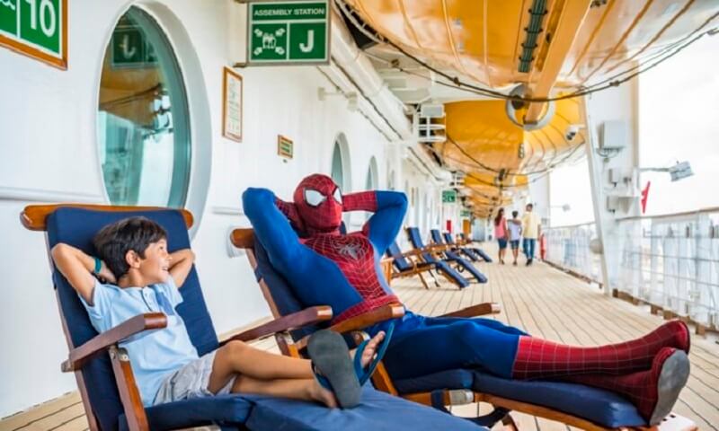 Homem-Aranha no Cruzeiro Marvel Day at Sea da Disney Cruise Line em 2021