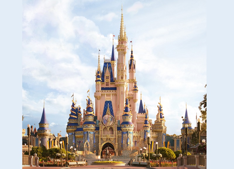 Decoração do Magic Kingdom dos 50 anos da Disney