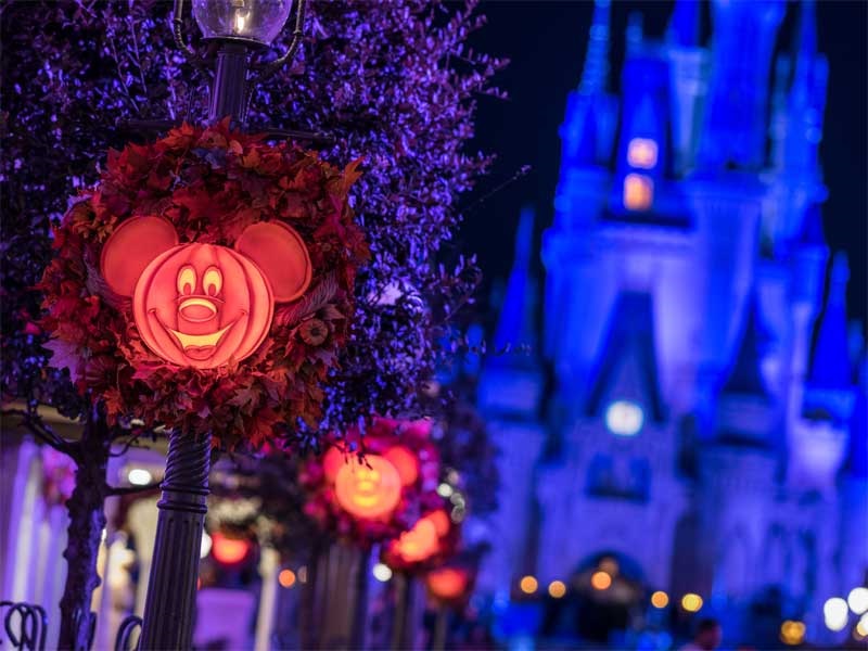 Decoração da Mickey's Not-So-Scary Halloween Party na Disney Orlando