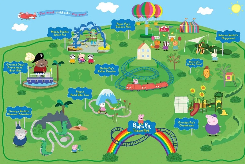 Mapa do Parque Peppa Pig no Legoland Flórida