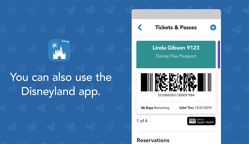Ticket and Passes - Aplicativo da Disney