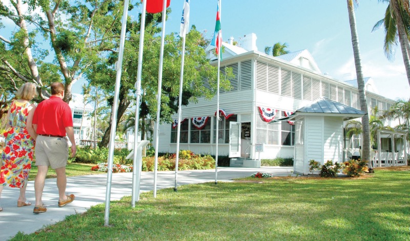 Visitantes na Pequena Casa Branca de Truman em Key West