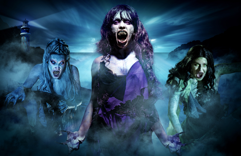 Sirens do Halloween Howl-O-Scream no SeaWorld Orlando