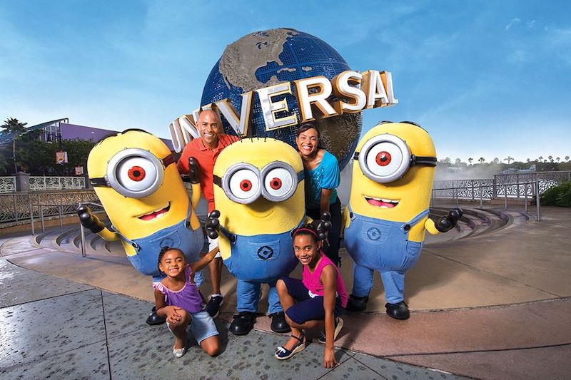 Família com Minions no Universal Studios em Orlando